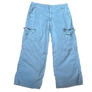 American Eagle Super High Rise Baggy Wide Leg Pants Cargo Green Plus Size